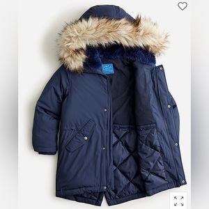 J. Crew “Crew Cuts” Fishtail Parka w PrimaLoft (boys size 6/7) 💙❄️🌏